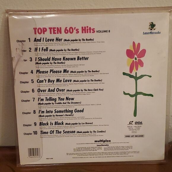 Pioneer Top Ten 60's Hits Vol. 8 Laser Karaoke Video Sing Along Album - Picture 2 of 5